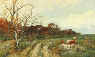 Adolf Kaufmann - Sommerlandschaft mit weidenden Khen.webp