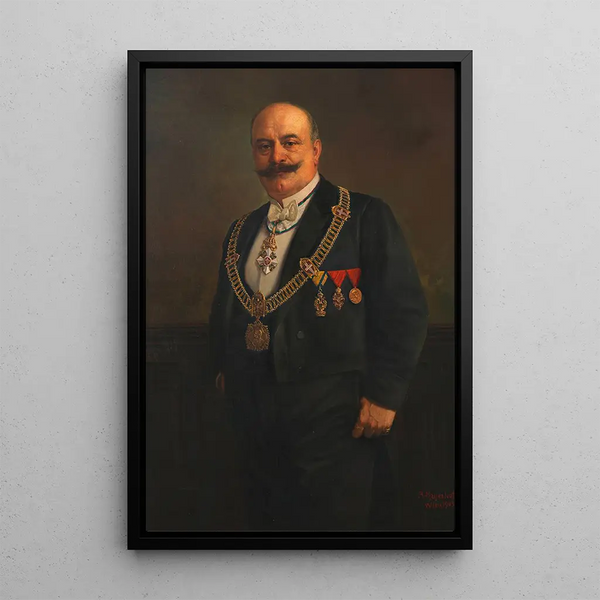 Maalauksen jäljennös Franz Rienssl aluejohtaja - Adolf Mayerhofer