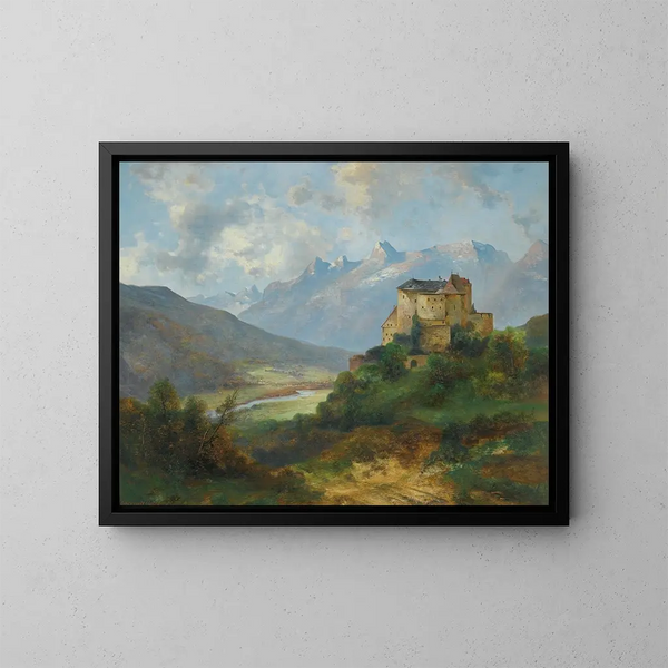 Château de Vaduz - Adolf Obermüllner — kehystetty taideteos seinällä