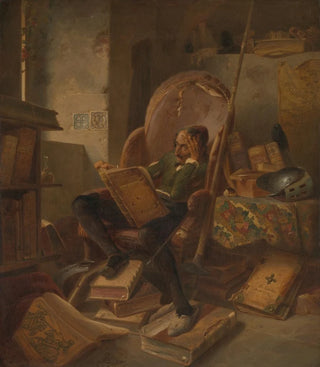 Adolf Schrdter - Don Quixote in his study.webp