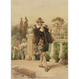 Adolf Schrdter - Malvolio liest den im Garten gefundenen Brief.webp