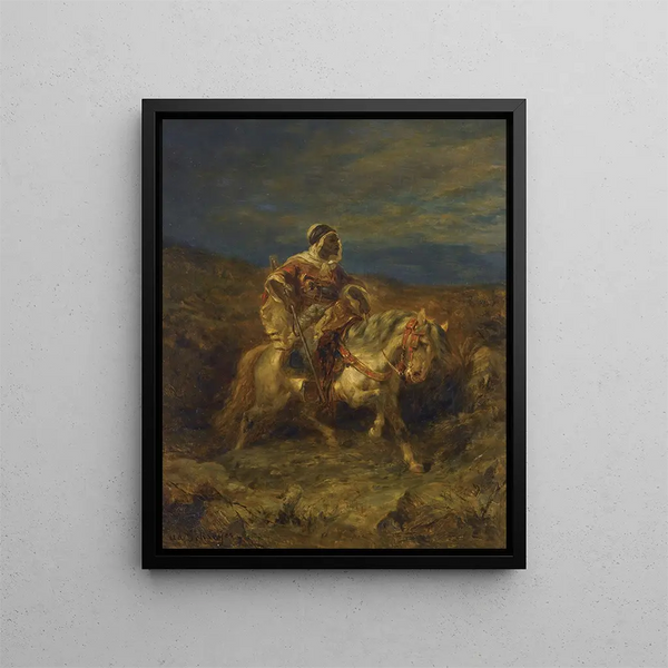 Adolf Schreyer - An Arab Scout On Horseback.webp