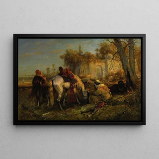 Adolf Schreyer - Resting Cavaliers.webp