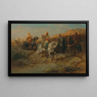 Adolf Schreyer - Riders By An Oasis.webp