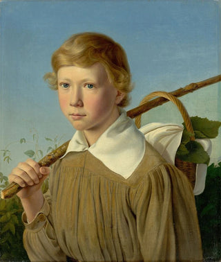 Adolf Senff - Knabe mit Wanderstock.webp