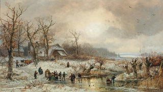 Adolf Stademann - Winter Amusements in the Setting Sun.webp