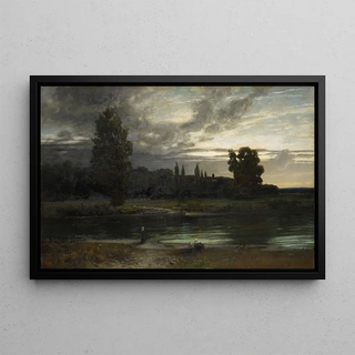Adolf Stbli - The Nunnery Fahr near Zurich at the River Limmat.webp