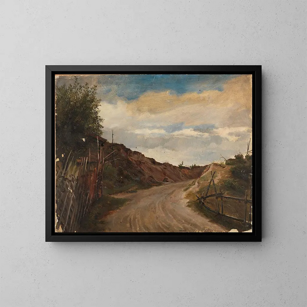 Route de campagne - Adolph Tidemand — kehystetty taideteos seinällä