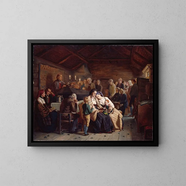 Festin funèbre - Adolph Tidemand — kehystetty taideteos seinällä