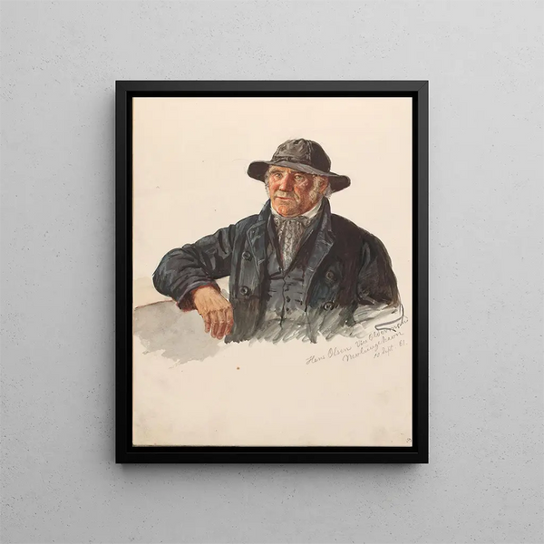Hans Jacob Olsen Nevlunghavn - Adolph Tidemand — kehystetty taideteos seinällä