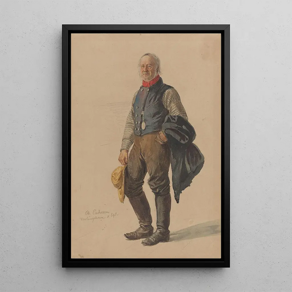 Ole Endresen Nevlunghavn - Adolph Tidemand — kehystetty taideteos seinällä