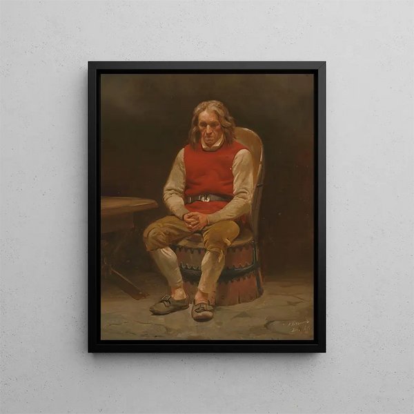 Adolph Tidemand - Seated Farmer Study for Haugianerne.webp