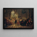 Konserttimaalaus huilulle, jossa Frederic Suuri Sanssoucin puistossa - Adolph von Menzel — kehystetty taideteos seinällä