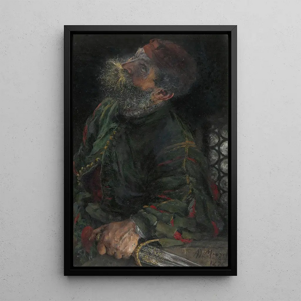Maalauksen jäljennös Kuka siellä on - Adolph von Menzel