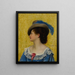 La plume bleue - Adolphe Alexandre Lesrel — kehystetty taideteos seinällä