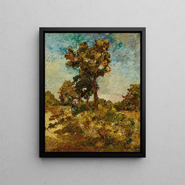 Les Arbres - Adolphe Monticelli — kehystetty taideteos seinällä