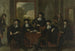 Collegium Medicumin valvojat Amsterdamin 1683 - Adriaen Backer — näkymä teoksesta