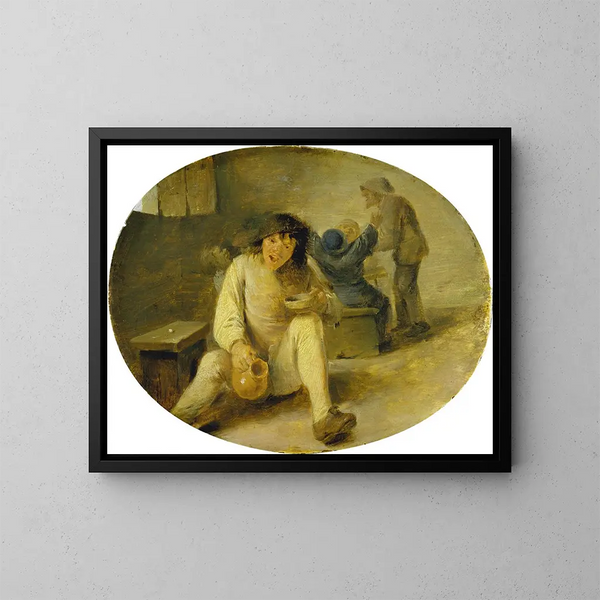 Paysan ivre - Adriaen Brouwer — kehystetty taideteos seinällä