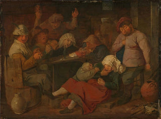 Köyhät ihmiset juomassa pubissa - Adriaen Brouwer — näkymä teoksesta