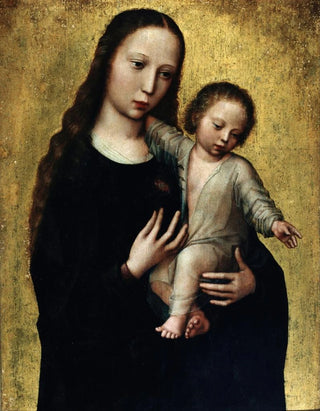 Adriaen Isenbrandt - The Virgin Mary with the Child Jesus in a Shirt.webp