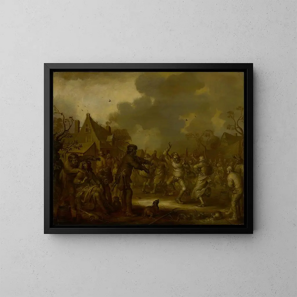 Danseurs de paysans - Adriaen Pietersz van de Venne — kehystetty taideteos seinällä