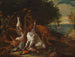 Maisema metsästysasetelma - Adriaen de Gryef — näkymä teoksesta