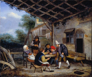 Adriaen van Ostade - Peasants drinking (Case Conflict).webp
