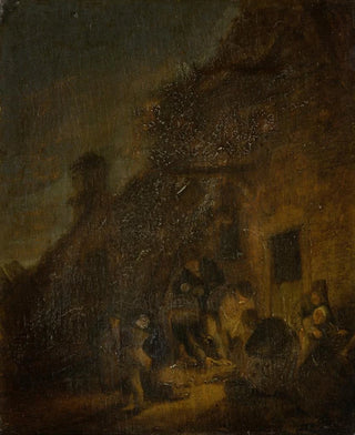 Adriaen van Ostade - Slaughtering a Pig by Torchlight.webp