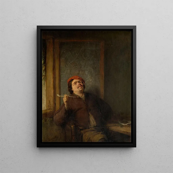 Le fumeur - Adriaen van Ostade — kehystetty taideteos seinällä
