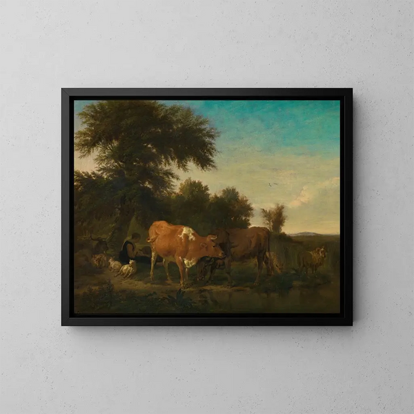 Maisema - Adriaen van de Velde — kehystetty taideteos seinällä