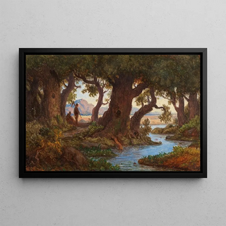 Adrian Ludwig Richter - Italienische Flusslandschaft.webp