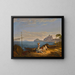 La baie de Naples, Capri au-delà - Adrian Ludwig Richter — kehystetty taideteos seinällä