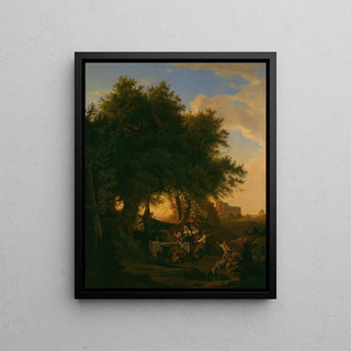 Adrian Ludwig Richter - The Fountain at Grottaferrata.webp
