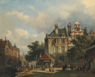 Adrianus Eversen - A Dutch street scene.webp
