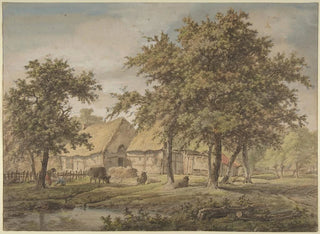 Adrianus de Visser - Landscape with a Farmhouse.webp