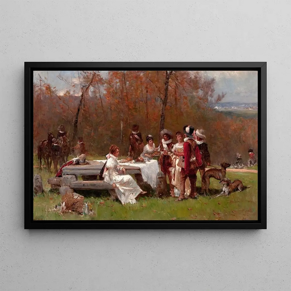 "Le rassemblement" - Adrien Moreau — kehystetty taideteos seinällä