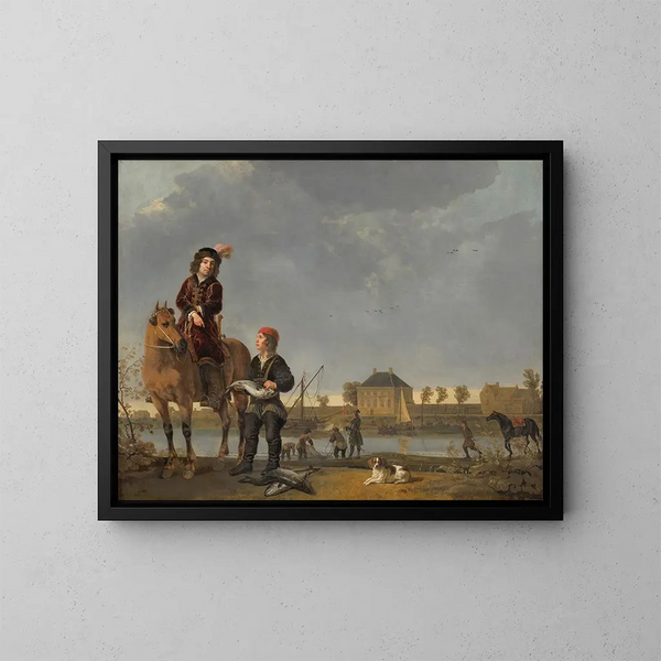 Portrait équestre de Pieter de Roovere - Aelbert Cuyp — kehystetty taideteos seinällä