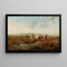 Maalaismuuttajat etelän maisemassa - Aelbert Cuyp — kehystetty taideteos seinällä