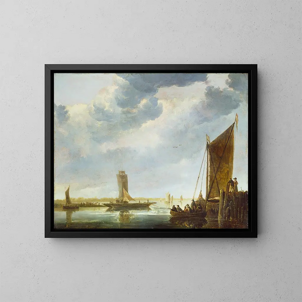 Le bac - Aelbert Cuyp — kehystetty taideteos seinällä