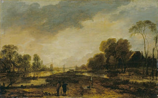 Aert van der Neer - A River Scene Evening.webp