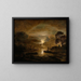 Lumière de lune sur une rivière néerlandaise - Aert van der Neer — kehystetty taideteos seinällä