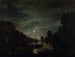 Vesistömaisema kuutamossa - Aert van der Neer — näkymä teoksesta