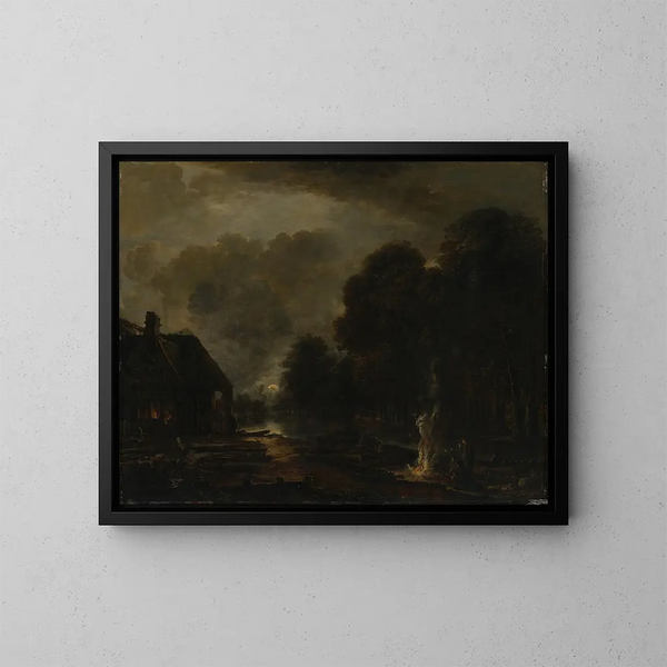 Le Maréchal-ferrant - Aert van der Neer — kehystetty taideteos seinällä