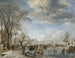 Hiver en Hollande, scène de patinage - Aert van der Neer — näkymä teoksesta
