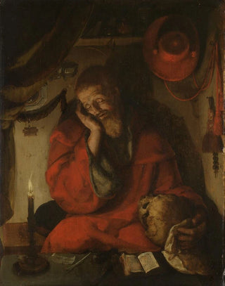 Aertgen Claesz van Leyden - Saint Jerome in his Study by Candlelight.webp