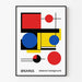 Juliste Bauhaus - Väriikkaita geometrisia muotoja