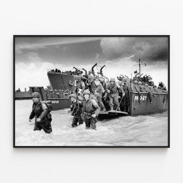 Affiche Debarquement Normandie - Entraînement amphibie des GI's