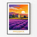 Juliste Provence Vintage auringonlaskussa