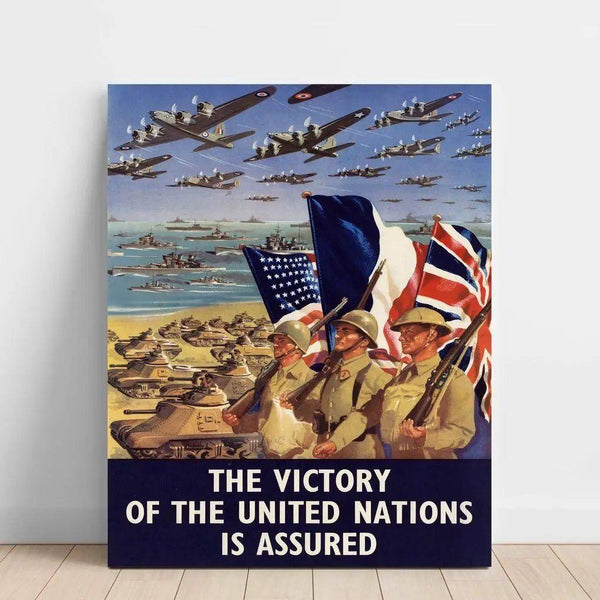 Affiche Seconde Guerre Mondiale - La Victoire des Nations Unies est Assurée