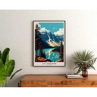 Affiche Vintage - Lac Moraine Canada